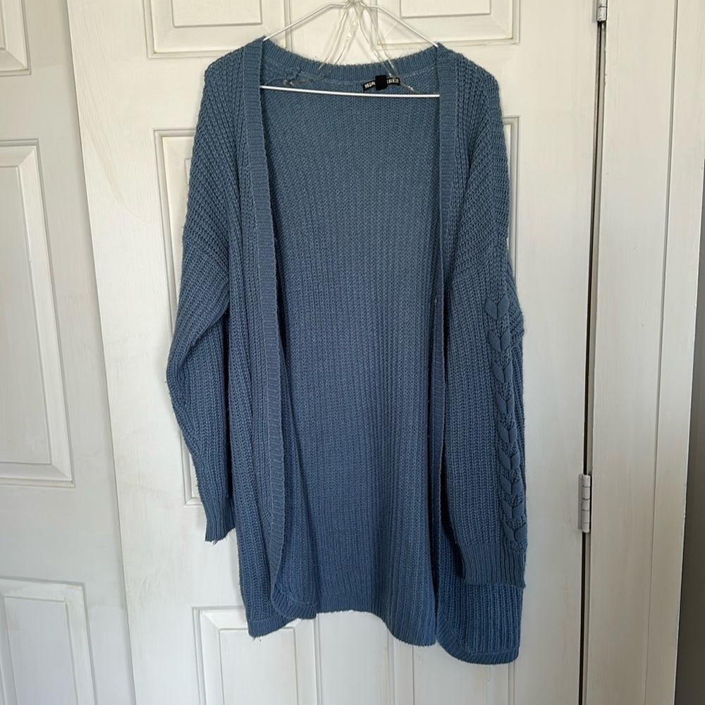 Moral Fiber Blue Cardigan size 2x